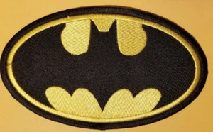 Batman Logo Embroidered Biker Patch Worldwide shipping approx 2.25x 3.75" - Picture 1 of 2