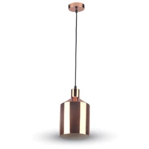 Soporte colgante E27 Cilíndrico Metal Diám 170 Rosa Oro - Foto 1 di 1