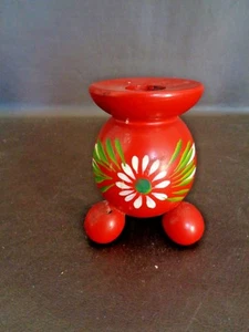 Vintage Three Legged Wooden Candle Holder - Picture 1 of 5
