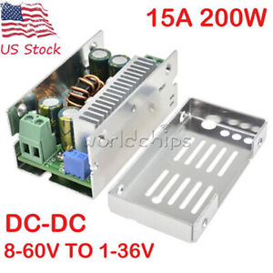 Synchronous Buck Converter Step-down Power Module Dc8-60V To Dc1-36V 15A 200W