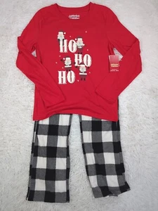 Girls Jammies For Your Families Ho Ho Ho Pajama Set Red Size Large** (10/12) - Picture 1 of 7
