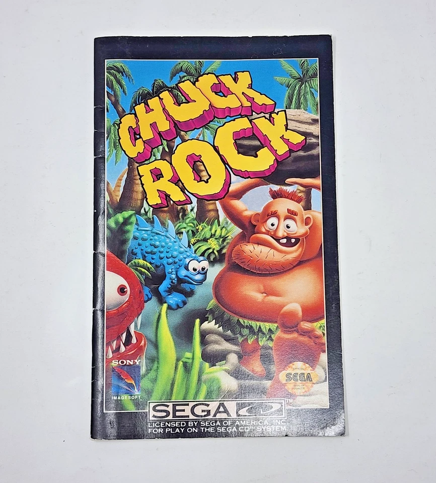 Chuck Rock (Sega CD) Instruction Manual Only - Image 1 of 3