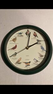 Bird Sound Wall Clock 1997 MFA Quartz Clock Tested And Works/no Bird Audio