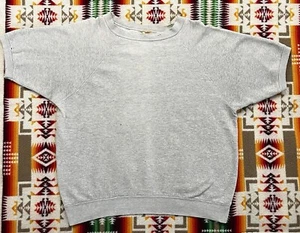 Vintage Hanes Breeze Shield Short Sleeve Sweatshirt Size XL 1950s - Picture 1 of 9