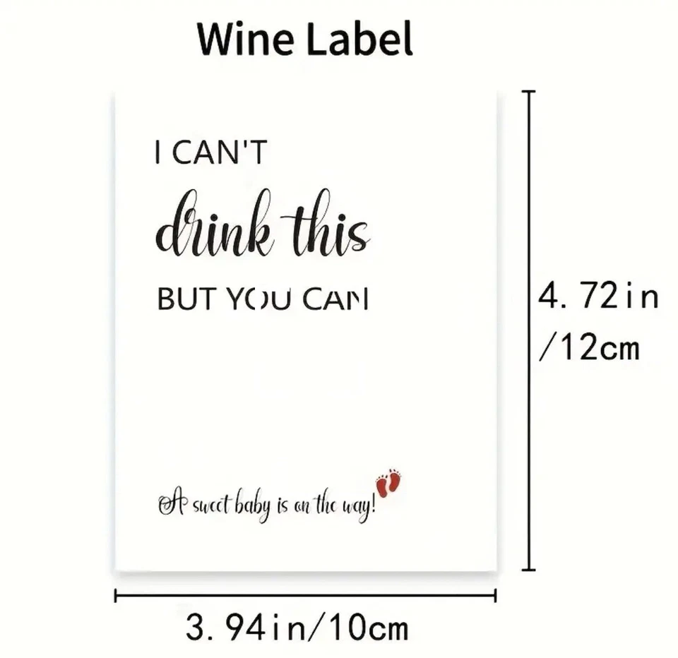 Alcohol / Wine Bottle Labels. Pregnancy Announcement. Novelty Gift. New baby - Image 1 of 1