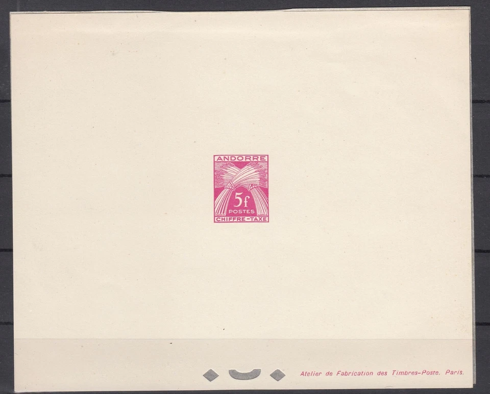 JD16973/ANDORRA FRANCESA - FRANQUEO DEBIDO - MAURY # T28 COMO NUEVO MNH PRUEBA DE LUJO Foto 1 de 1