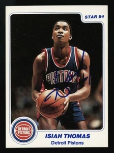 STAR CO #94 ISIAH THOMAS 1984 AUTOGRAFIADO NOMBRE COMPLETO #11 DE COLECCIÓN FIRMADO RADIOCONTROL - Imagen 1 de 2