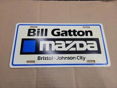 Etiqueta de matrícula de concesionario de autos Bill Gatton Mazda Bristol Johnson City Foto 1 de 2