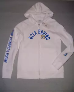 NEW UCLA Bruins Gear Jacket Zip Hoodie Sweatshirt Women's M NWT White pockets - Picture 1 of 4