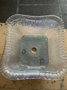 Crystal Square Glass Sink Bowl with Cosmetic Defects - Picture 1 of 8