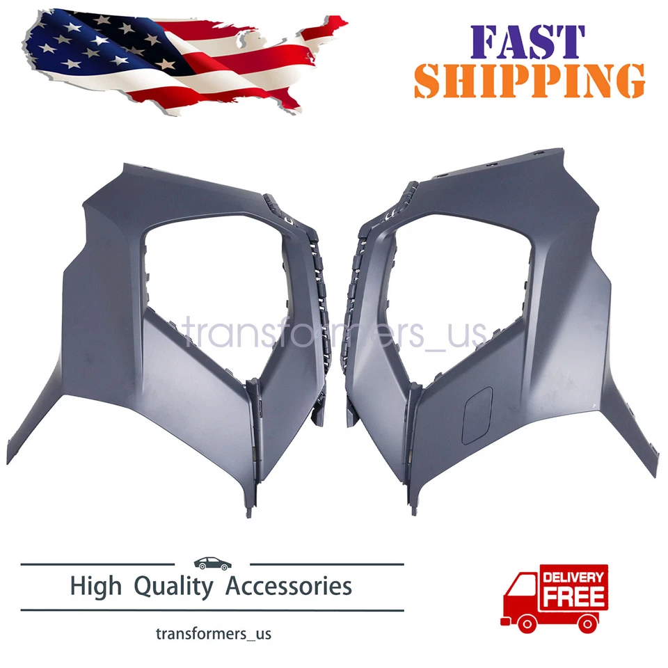 Fits Audi Q3 20-23 Bumper Face Bar End Extension Front Lefe/Right Side Hand Pair - Image 1 of 4