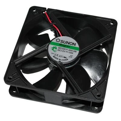 Fan 12V DC 10,1W 120x120x38mm 234,4m³/h 3100U/Min 234,4m³/h Sunon MEC0381V1-A99 - Image 1 of 4