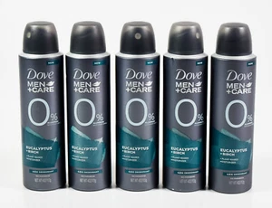 5 Dove Men+Care 48hr SPRAY deodorant 4oz EUCALYPTUS + BIRCH 0% Aluminum - Picture 1 of 4