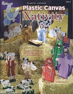 **NATIVITY - 18 PIECES -  PLASTIC CANVAS LEAFLET - NEW CONDITION** - Picture 1 of 2