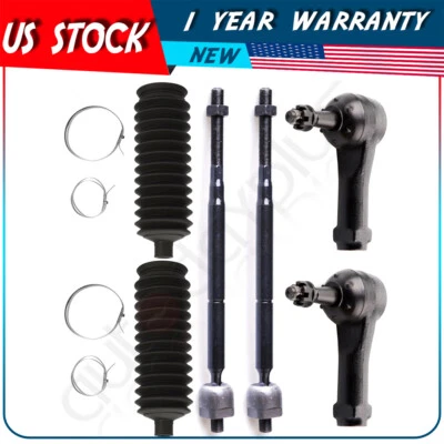 Kit de extremos de varilla de amarre de fuelle y cremallera para Chevrolet Equinox 2005 2006 2007 6x Foto 1 de 4