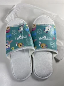 Disneyland Hong Kong Explorers Lodge Slippers Women’s Easter Bunny Egg Rare - Picture 1 of 5