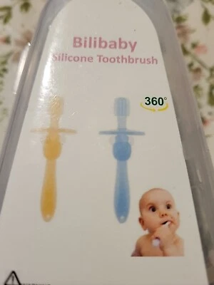 2pc New Silicone Toothbrush Set Teething ring Baby Infant cutting Teeth Gums see - Image 1 of 4