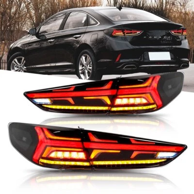 Luces traseras LED para Hyundai Sonata 2018 2019 con traseros secuenciales y de animación Foto 1 de 4