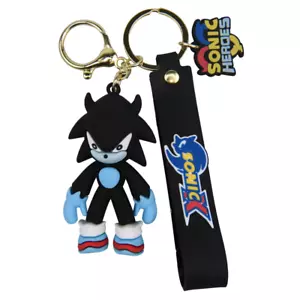 Shadow Sonic the Hedgehog 3D Figure Keychain with SonicX Keyring Pendant - Picture 1 of 1