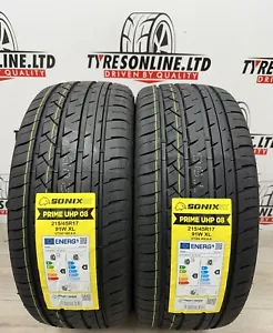 2 X 215 45 17 SONIX 215/45ZR17 91W XL BRAND NEW M+S TYRES AMAZING C B LABELS - Picture 1 of 5