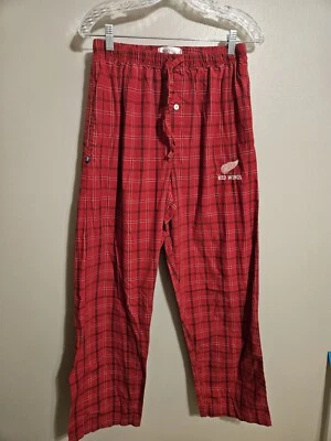 Sideline Apparel Mens Red Wings Plaid Pajamas Bottoms Size Medium - Image 1 of 4