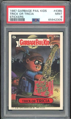 1987 Topps Garbage Pail Kids 11th Series #438b Trick or Tricia PSA 9 MINT Os11 - Image 1 of 2