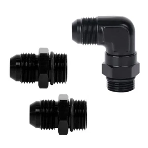 LokoCar AN Flare to 4 6 8 10 12 AN ORB Male O-Ring Fitting Adapter Black 2Pcs - Picture 1 of 65