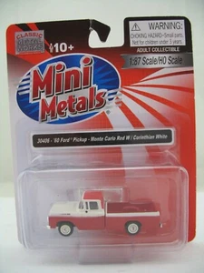 Mini Metals HO Model 30406: 1960 Ford Pickup Truck, Red/White - Picture 1 of 6