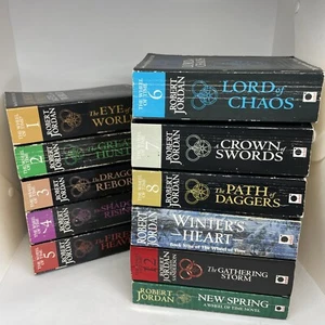 The Wheel Of Time Robert Jordan Books 1-9, 12 & New Spring Paperback Books - Bild 1 von 16