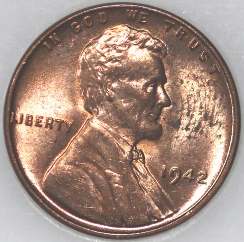 * 1942-P Wheat Cent, Popular Collector Coin, Uncirculated As Shown Cover
