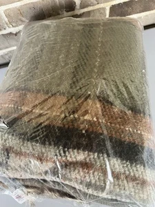 Pottery Barn Stewart Plaid Faux Fur Back Throw Blanket LODEN 50 x 60 NEW 1362575 - Picture 1 of 8