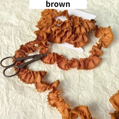 10Meters Ruffle Lace Trimming 1.1inch Wide Frill Webbing Edge Crafts for Lolita - Image 1 of 4