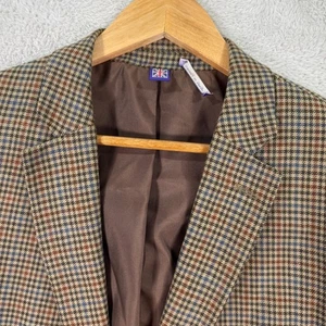 NEW Savile Row Co. London Mens 44L Bromley Wool Blend Plaid Blazer Jacket Preppy - Picture 1 of 13