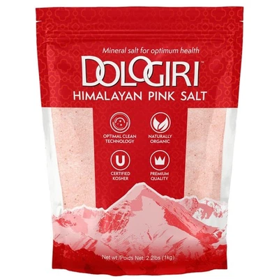 "Premium Hand-Mined Pink Himalayan Salt, 2.2LB, Pure & Mineral-Rich, Fine Grain" - Image 1 of 4