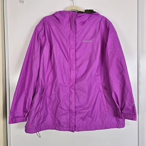 Columbia Women’s Arcadia™ II Lightweight Water repellent Purple Rain Jacket 3x - Picture 1 of 20