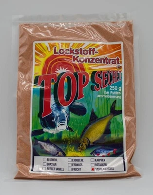 Top Secret Lockstoffkonzentrat Sahne / Caramel 250g Futterzusatz Lockstoff - Bild 1 von 2