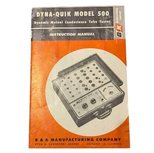 Probador de tubos manual B&K DYNA-QUIK 500 con datos de tubo - Imagen 1 de 2