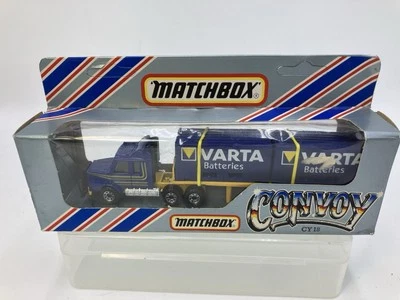 Vintage Matchbox Truck Convoy CY18 Scania Varta Batteries Double Container  - Image 1 of 4