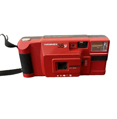 Vintage Hanimex 35SF 35mm Point & Shoot Camera Red Untested - Image 1 of 4