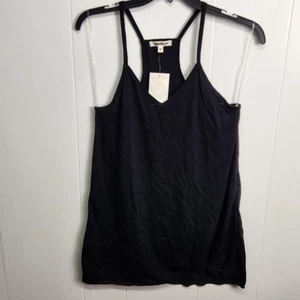 Miken Swim Black Beach Cover-Up Dress Medium Knot Front Racerback NWT - Picture 1 of 6
