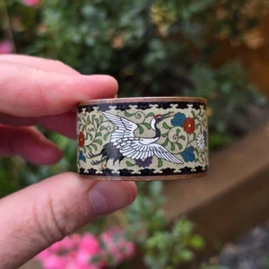 Japanese Antique Cloisonne Napkin Ring Namikawa Studio Attributed Meiji period - Picture 1 of 11