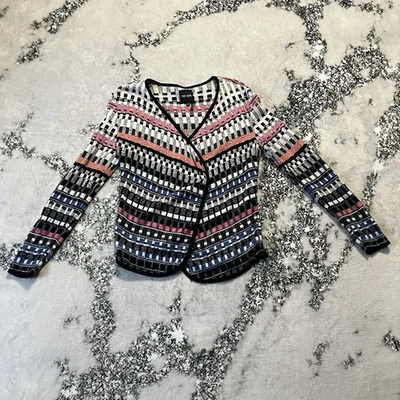 NIC+ZOE Suéter Mujer XS Luces Intermitentes Cuadros Mezcla de Algodón Cardy en Multi Foto 1 de 4