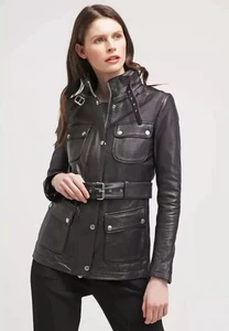 Black Women Leather Jacket Motorcycle“Where Vintage Meets Bold Beauty.” - Picture 1 of 6