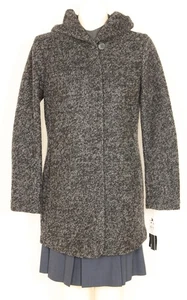 Abrigo de mujer BAR III gris jaspeado nuevo con capucha talla S/P - Imagen 1 de 6