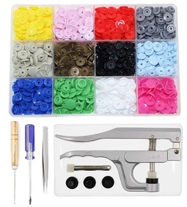 KAM Snaps Buttons + Snap Pliers, Starter Fasteners Kit, 384 Sets 12-Colors, S... - Picture 1 of 7