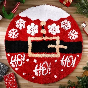 Christmas Bathroom Rug Decor Christmas Santa Belt Rug Santa Belt Bath Mat 24 ... - Foto 1 di 6