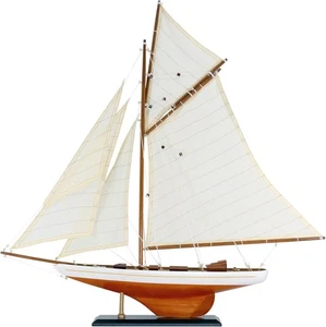 25" Holz Segelboot Modell Classic Columbia America's Cup Schiff Seefahrt Yacht Sai - Bild 1 von 6