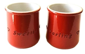 La Fermiere Limited Edition Set of 2 Sweetie & Darling Red Terracota 5 oz Pots - Picture 1 of 8