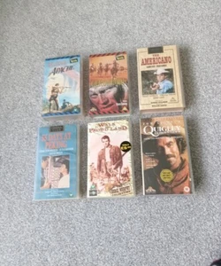 Collection of 6 Western Movies VHS Video Tapes Bundle Vintage - Picture 1 of 12