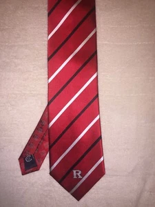 Rutgers Scarlet Knights Herren Seidenkrawatte gestreift NEU - Bild 1 von 1